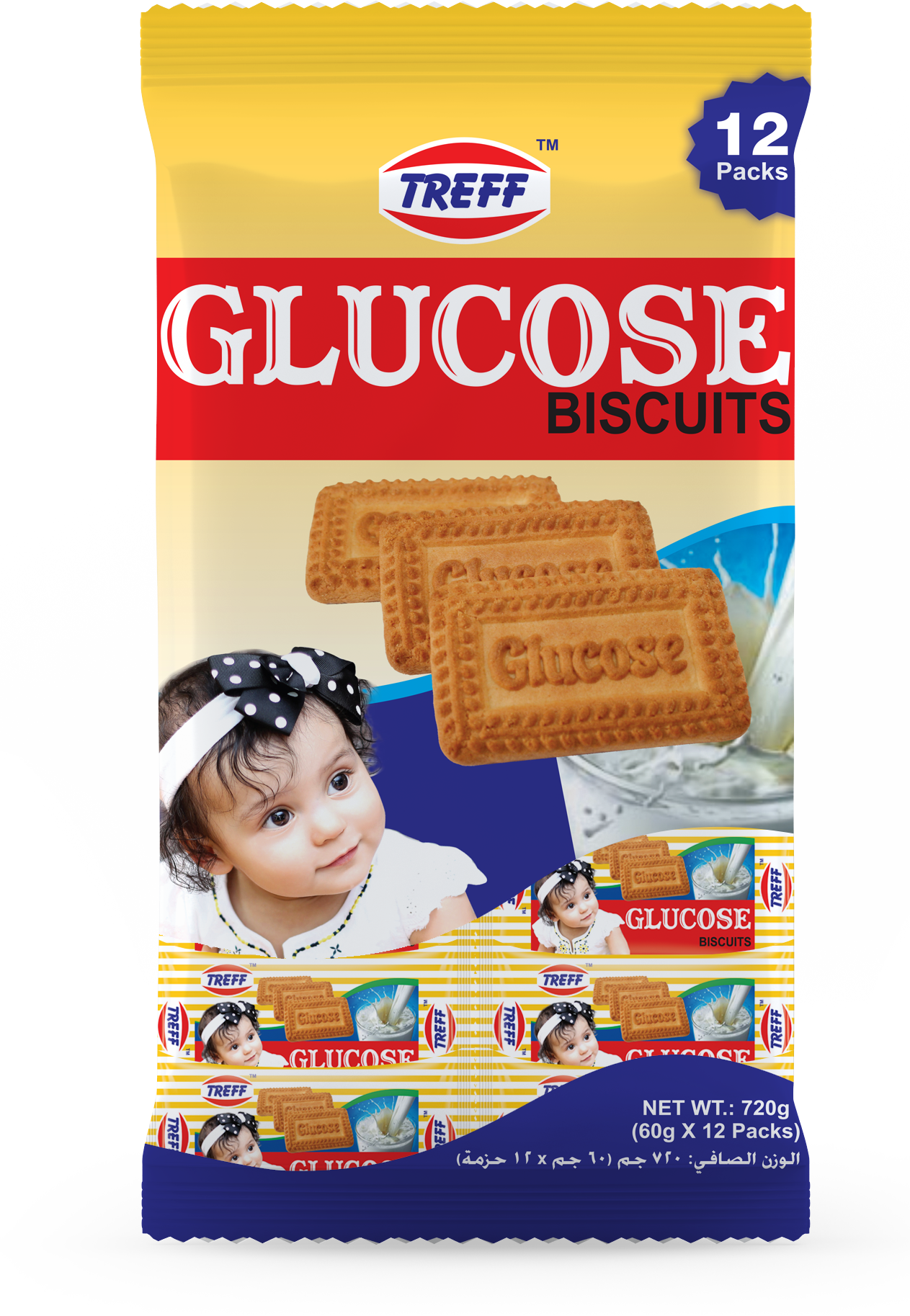 Treff Glucose Biscuits 60g – A Pack Of 12 Biscuits - Coslow Stores