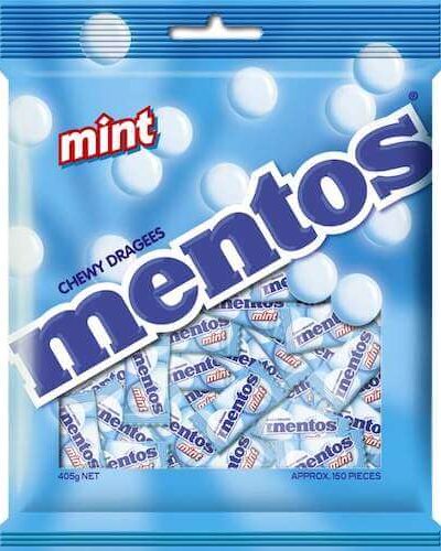 MENTOS CHEWY DRAGEES MINT 37.8G