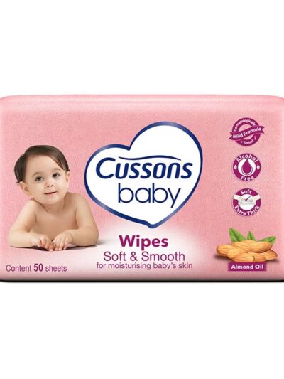 CUSSONS SOFT&SMOOTH ALMOND OIL BABY WIPES 50PCS