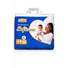 SOFTCARE  GOLD BABY DIAPER M 6-11KG 50PCS